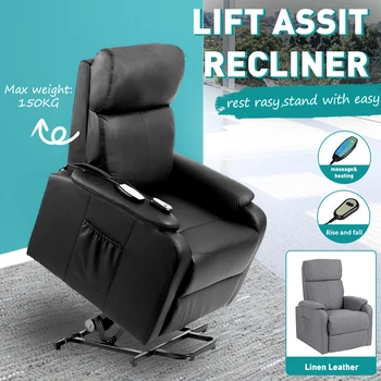 Electric Power Lift Recliner Chair Sofa Leather Electric Massage Heated Armchair
Electric Power Lift Recliner Chair Sofa Leather Electric Massage Heated Armchair