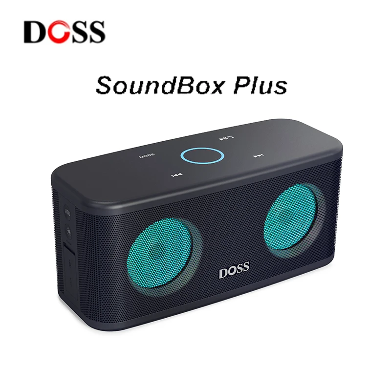 DOSS SoundBox Plus Stereo Sound Deep Bass True Wireless Pairing W/ LED Light Bluetooth Portable Speaker 3200mAh | Электроника