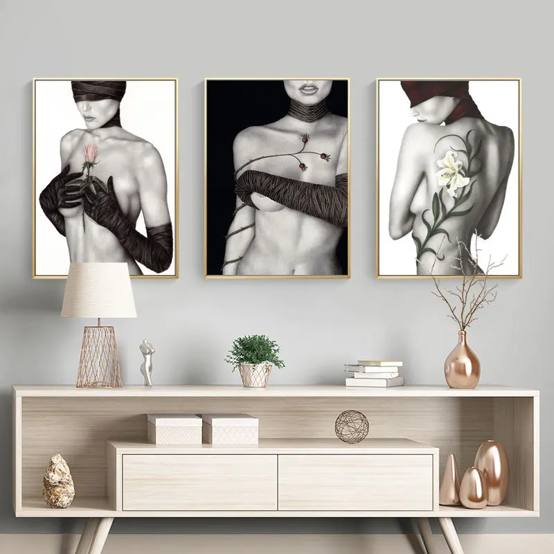 Simple black and white Sexy Beauty Woman Painting Artistic Hand-painted Body Beauty Rose Decorative Pictures paint by number
Simple black and white Sexy Beauty Woman Painting Artistic Hand-painted Body Beauty Rose Decorative Pictures paint by number