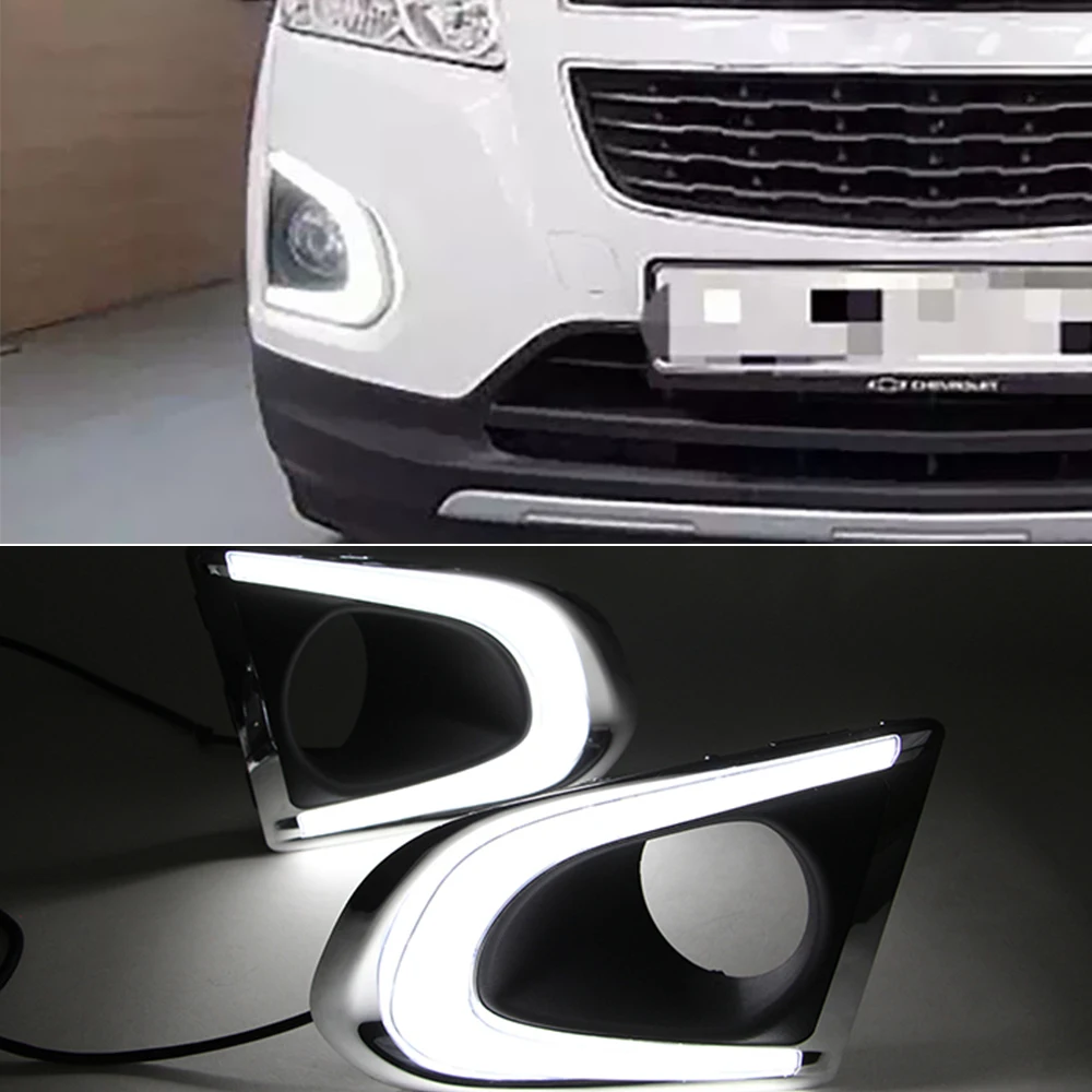 CSCSNL 2PCS DRL For Chevrolet Chevy TRAX 2014 2015 2016 Daytime Running Lights fog lamp cover 12V Daylight | Автомобили и