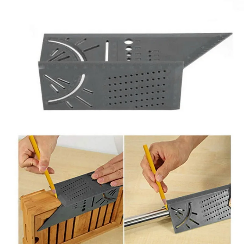 Multifunctional Carpenter's Square 45/90 Degree Gauge Angle Ruler Measuring Woodworking Gauge Carpenter Tool
Multifunctional Carpenter's Square 45/90 Degree Gauge Angle Ruler Measuring Woodworking Gauge Carpenter Tool