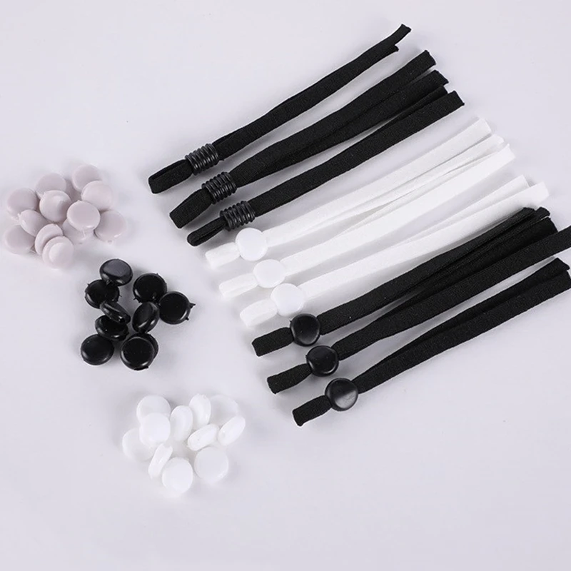 High quality 100 Pcs/lot mask Sewing Elastic Band Cord Adjustable Buckle mask Earloop ear strap Lanyard Rope DIY Making Supplies
High quality 100 Pcs/lot mask Sewing Elastic Band Cord Adjustable Buckle mask Earloop ear strap Lanyard Rope DIY Making Supplies