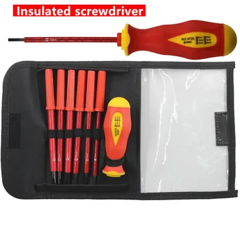 Insulated Screwdriver Set 7 Piece 1000V high voltage insulated Electrician Hand Tool Opening Repair Precision Tool Set
Insulated Screwdriver Set 7 Piece 1000V high voltage insulated Electrician Hand Tool Opening Repair Precision Tool Set