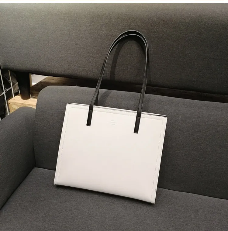 Shoulder bag tote bag large capacity female bag leather ol commuter workplace document portable simple wild Shoulder bag tote bag large capacity female bag leather ol commuter workplace document portable simple wild