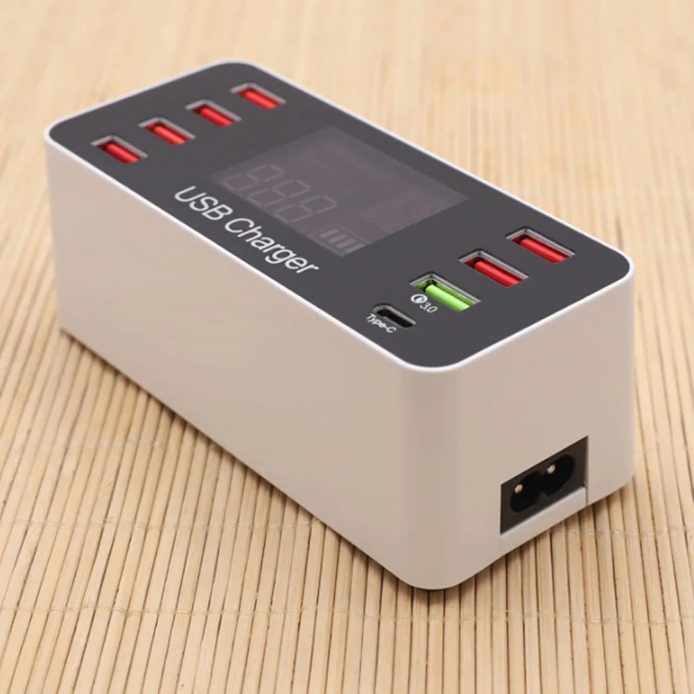 8 Ports Quick Charge 3.0 Led Display USB Charger Adapter Phone Tablet Fast Charger For xiaomi huawei samsung iPhone
8 Ports Quick Charge 3.0 Led Display USB Charger Adapter Phone Tablet Fast Charger For xiaomi huawei samsung iPhone