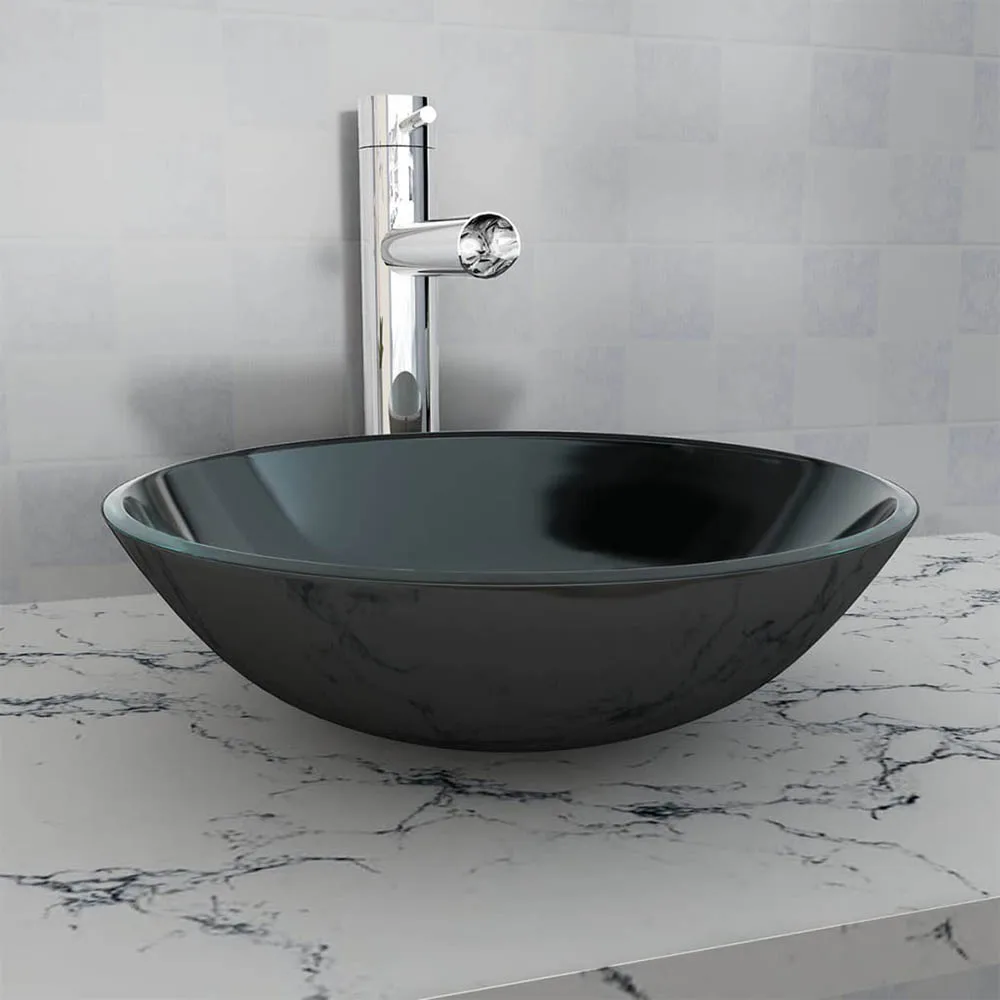 Washroom Vessel Vanity Sink Mixer Wash Hand Basin Set with Drain Set Transparent Tempered Glass Countertop Sinks Bathroom 42 cm
Washroom Vessel Vanity Sink Mixer Wash Hand Basin Set with Drain Set Transparent Tempered Glass Countertop Sinks Bathroom 42 cm