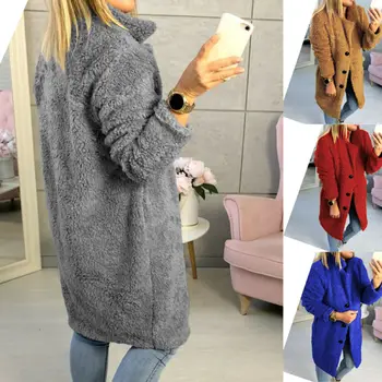 Women Winter Teddy Bear Pocket Fluffy Coat Fleece Fur Solid Color Jacket Warm Outwear Parka
Women Winter Teddy Bear Pocket Fluffy Coat Fleece Fur Solid Color Jacket Warm Outwear Parka