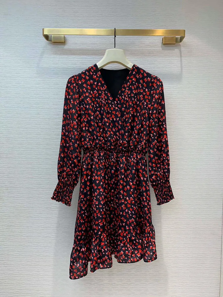 2020 Early Spring New Arrival Women's Fashion Elegant Girly Style Maple Leaf Print Real Silk100% Dress Free Shipping Worldwide
2020 Early Spring New Arrival Women's Fashion Elegant Girly Style Maple Leaf Print Real Silk100% Dress Free Shipping Worldwide