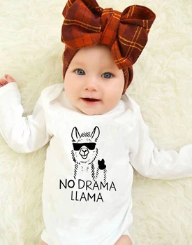 No Drama Llama Letter Printing Baby Rompers 100% Cotton Material Infant Baby Boy Girls Romper Long Sleeve Onesie Babe Clothes 
No Drama Llama Letter Printing Baby Rompers 100% Cotton Material Infant Baby Boy Girls Romper Long Sleeve Onesie Babe Clothes
