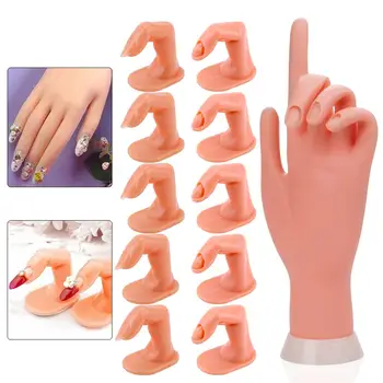 1Pcs Nail Art Practice Manicure Hand 5/10pcs Acrylic Fake Nails Model Practice Training Finger Flexible Salon Gel Nails Tools
1Pcs Nail Art Practice Manicure Hand 5/10pcs Acrylic Fake Nails Model Practice Training Finger Flexible Salon Gel Nails Tools