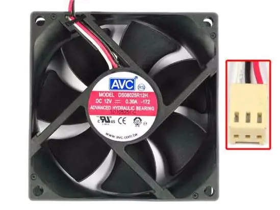 AVC DS08025R12H 172 серверный охлаждающий вентилятор DC 12 В 0.3A 80x80x25 мм 3-проводной
AVC DS08025R12H 172 серверный охлаждающий вентилятор DC 12 В 0.3A 80x80x25 мм 3-проводной