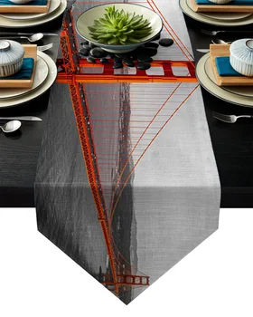 American Red San Francisco Bridge Scenery Table Runner Table Flag Home Party Decorative Tablecloth Table Runners for Wedding
American Red San Francisco Bridge Scenery Table Runner Table Flag Home Party Decorative Tablecloth Table Runners for Wedding