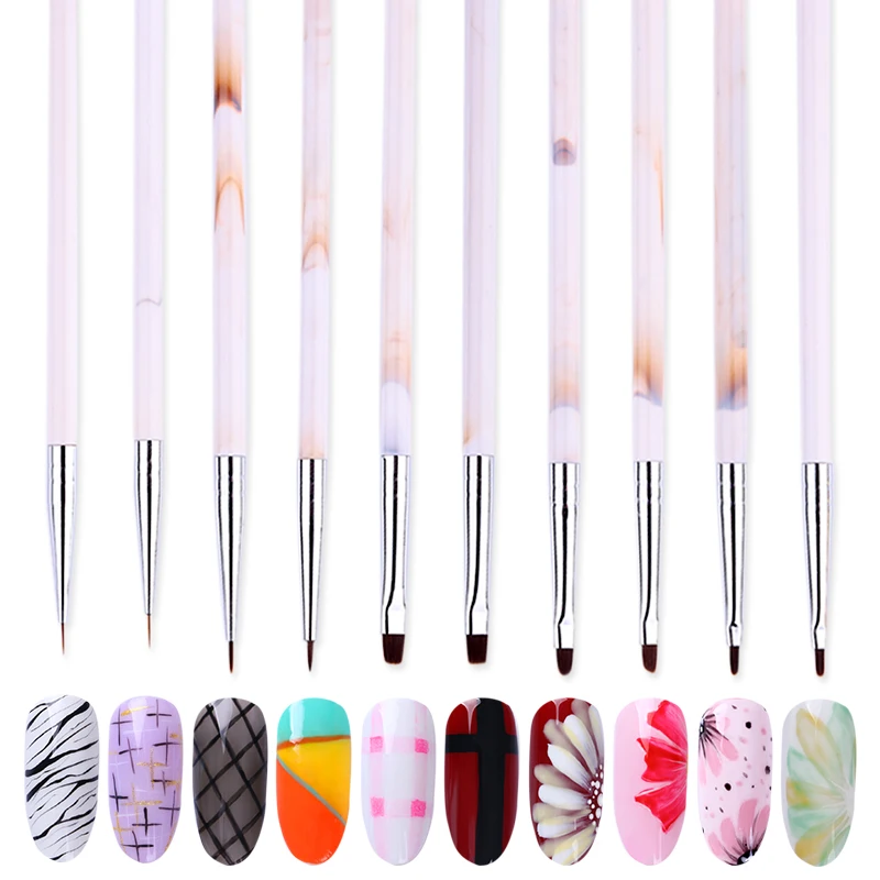 UV Gel Liner Drawing Brush Painting Nail Liner Pen Acrylic French Stripes Lines Marble Handle Nail Art Pens Manicuring Tool
UV Gel Liner Drawing Brush Painting Nail Liner Pen Acrylic French Stripes Lines Marble Handle Nail Art Pens Manicuring Tool