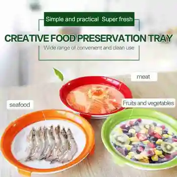 2020 Creative Round Food Preservation Tray Food Fresh Keeping Fresh Spacer Organizer Food Preservate Refrigerator Food Storage
2020 Creative Round Food Preservation Tray Food Fresh Keeping Fresh Spacer Organizer Food Preservate Refrigerator Food Storage