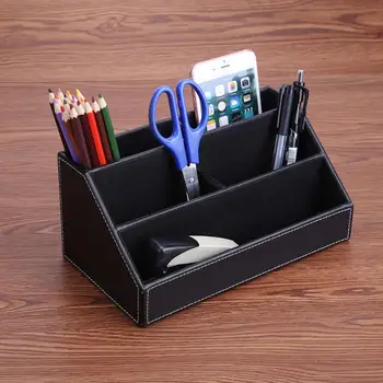 Practical PU Leather Stationery Organizer Multi-functional Remote Control Storage Holders Desktop Pen Pencil Box Racks
Practical PU Leather Stationery Organizer Multi-functional Remote Control Storage Holders Desktop Pen Pencil Box Racks