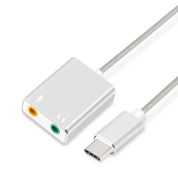 External Type-C Sound Card USB 3.1 for Macbook Pro Air USB C with 3.5mm Audio Jack Port Headphone Mic Adapter
External Type-C Sound Card USB 3.1 for Macbook Pro Air USB C with 3.5mm Audio Jack Port Headphone Mic Adapter