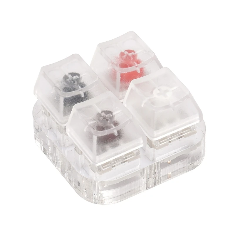 

4 Key Caps Translucent Keycaps Testing Tool Kailh Box Switches Keyboard Tester Kit Clear Keycaps Sampler PCB Mechanical Keyboard