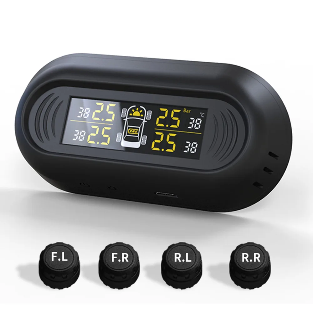 Wireless External Solar Tire Pressure Monitoring System LCD Digital Gauge Car TPMS IP67 Solar Power With External Sensors
Wireless External Solar Tire Pressure Monitoring System LCD Digital Gauge Car TPMS IP67 Solar Power With External Sensors