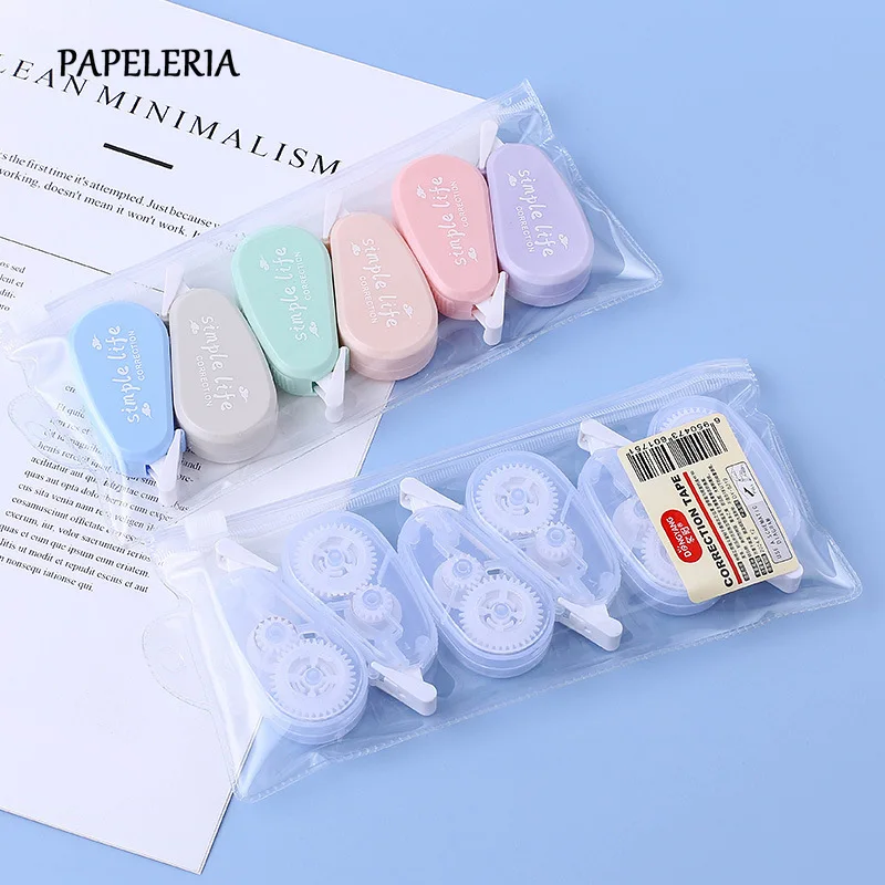 PAPELERIA 6pc Mini Correction Tape Set Cute Student Study Stationery School Transparent Correction Tool Cute Stationery Supplies
PAPELERIA 6pc Mini Correction Tape Set Cute Student Study Stationery School Transparent Correction Tool Cute Stationery Supplies