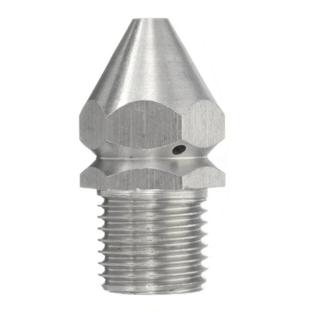 High Quality Pressure Washer Drain Sewer Rotary Cleaning Nozzle Silver Color Practical Spray Nozzle Hole Design For Pipe Dredge
High Quality Pressure Washer Drain Sewer Rotary Cleaning Nozzle Silver Color Practical Spray Nozzle Hole Design For Pipe Dredge