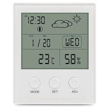 Digital Wireless Thermometer & Hygrometer With Humidity Temperature Gauge, Calendar Alarm Indoor Multifunctional Lcd Display And
Digital Wireless Thermometer & Hygrometer With Humidity Temperature Gauge, Calendar Alarm Indoor Multifunctional Lcd Display And