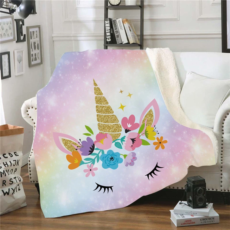 Unicorn Fluffy Throw Blankets Unicorn Fluffy Throw Blankets