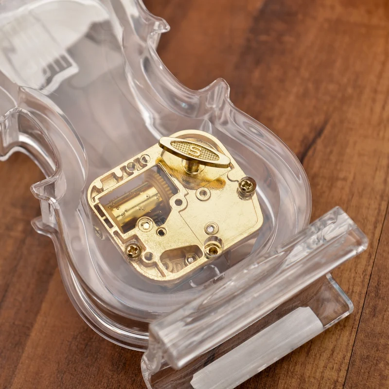 Acrylic Transparent Violin Clockwork Music Box Melody Box Castle in the Sky Desk Home Decorations Creative Gifts Presents
Acrylic Transparent Violin Clockwork Music Box Melody Box Castle in the Sky Desk Home Decorations Creative Gifts Presents