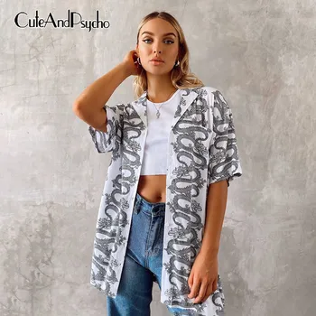 Dragon Printed Women's Tee Shirts Casual Loose Basic Long Top Streetwear Summer Fashion Short Sleeves Shirts 2020 Cuteandpsycho
Dragon Printed Women's Tee Shirts Casual Loose Basic Long Top Streetwear Summer Fashion Short Sleeves Shirts 2020 Cuteandpsycho