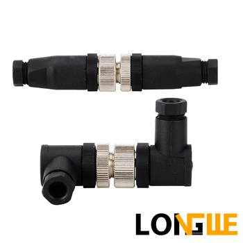 IP67 M12 4 5 8 pins sensor connector male female socket plug thread connect LONGWE
IP67 M12 4 5 8 pins sensor connector male female socket plug thread connect LONGWE