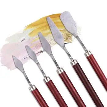 5Pcs/set Professional Stainless Steel Spatula Kit Palette for Oil Painting Knife Fine Arts Painting Tool Set Flexible Blades
5Pcs/set Professional Stainless Steel Spatula Kit Palette for Oil Painting Knife Fine Arts Painting Tool Set Flexible Blades