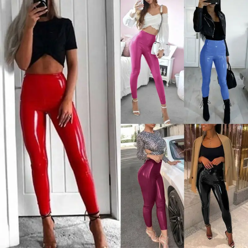 New Arrival NEW Women's Wet Look Stretchy Pants Faux Leather Skinny Leggings Pencil Trousers
New Arrival NEW Women's Wet Look Stretchy Pants Faux Leather Skinny Leggings Pencil Trousers