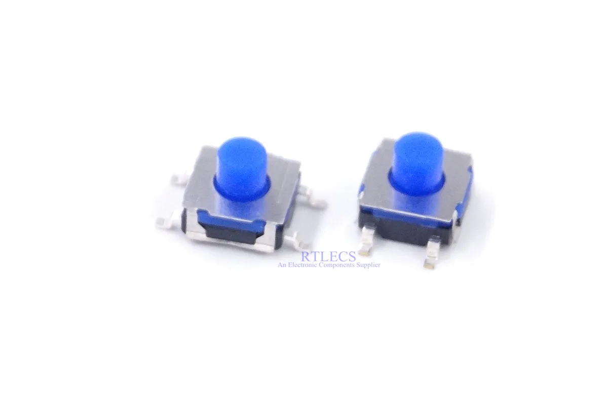 50 pcs IP67 washable Tactile Switch 6.2x6.2 mm Tact Soft Feeling Silicone Button SMD Normally Open SPST Waterproof Momentary |