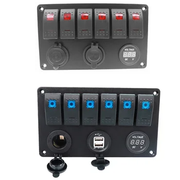 LED Light Toggle Rocker Switch Panel with USB Charging Port IP66 Waterproof On /Off Switch Panel for Car Marine Boat
LED Light Toggle Rocker Switch Panel with USB Charging Port IP66 Waterproof On /Off Switch Panel for Car Marine Boat