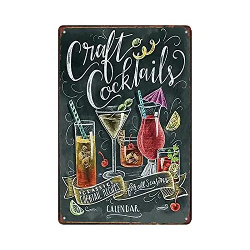 Metal Tin Sign Cocktails Recipes Decor Bar Pub Vintage Retro Cafe Art Retro Wall Home Bar Pub Vintage Cafe Decor, 8x12 Inch
Metal Tin Sign Cocktails Recipes Decor Bar Pub Vintage Retro Cafe Art Retro Wall Home Bar Pub Vintage Cafe Decor, 8x12 Inch