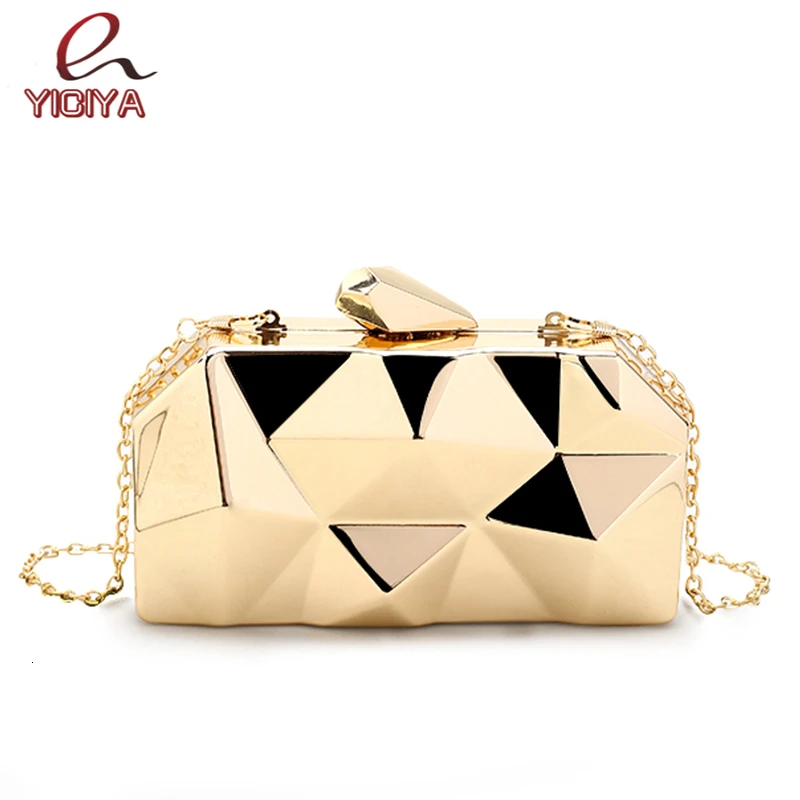 Purse Silver Bags Gold Box Clutch 3 colors Fashion Handbags Women Metal Clutches Top Quality Hexagon Mini Party Black Evening 
Purse Silver Bags Gold Box Clutch 3 colors Fashion Handbags Women Metal Clutches Top Quality Hexagon Mini Party Black Evening