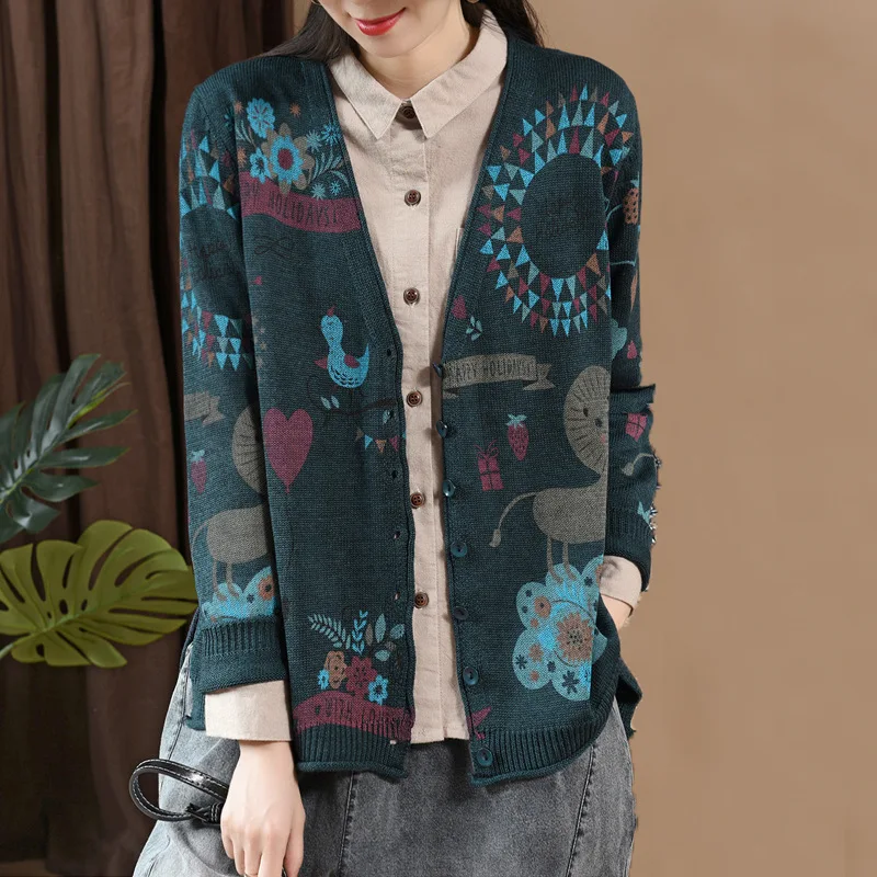 Women Basic V Neck Coats Knit Cardigan Sweaters Spring Autumn Ladies Printing Jumper Buttons Jacket Sweater Winter 2019
Women Basic V Neck Coats Knit Cardigan Sweaters Spring Autumn Ladies Printing Jumper Buttons Jacket Sweater Winter 2019