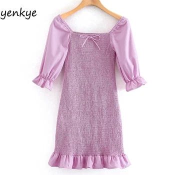 2020 Women Sweet Solid Elastic Summer Dress Lady Square Neck Short Sleeve Ruffle Bodycon Mini Dress XNGC9638
2020 Women Sweet Solid Elastic Summer Dress Lady Square Neck Short Sleeve Ruffle Bodycon Mini Dress XNGC9638