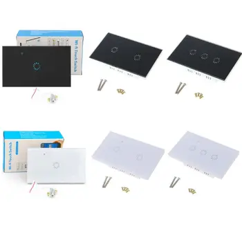 WIFI Smart Wall Panel Switch Touch & Voice & Phone APP Control For Alexa Google US Plug
WIFI Smart Wall Panel Switch Touch & Voice & Phone APP Control For Alexa Google US Plug