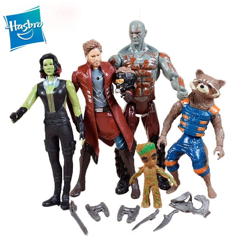 Hasbro Мстители 5 шт./компл. стражи Галактики Звездный лорд Грут гамора Drax Звездного