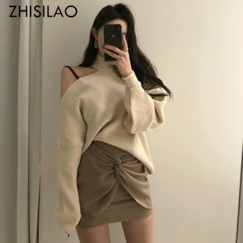 Sweater Women Pullover Knitted Off Shoulder Sweater Pull Femme Hiver Solid Winter Long Sleeve Women Tops 2019 Black Beige
Sweater Women Pullover Knitted Off Shoulder Sweater Pull Femme Hiver Solid Winter Long Sleeve Women Tops 2019 Black Beige