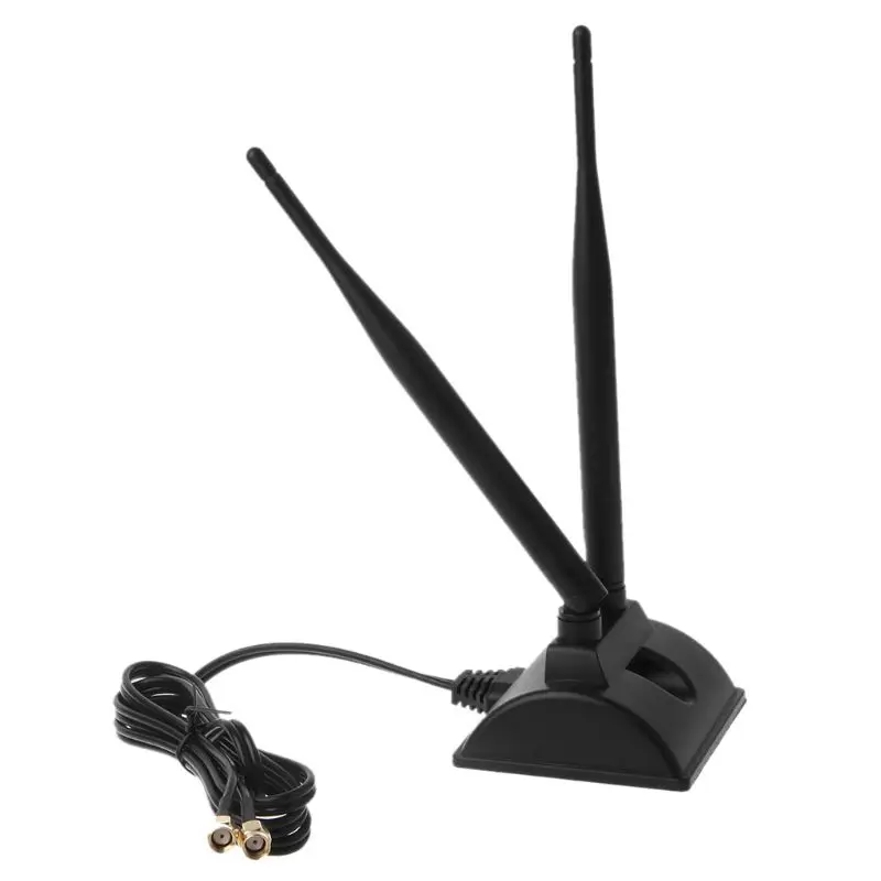 Dual Antenna 6DBi Omni RP-SMA Plug Male for Indoor WiFi Wireless Range Signal 
Dual Antenna 6DBi Omni RP-SMA Plug Male for Indoor WiFi Wireless Range Signal