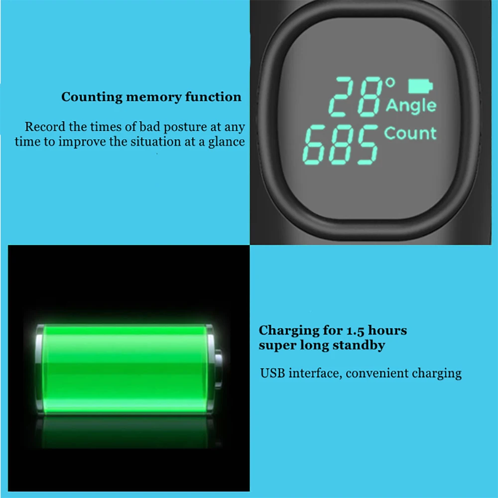 Corrector de postura inteligente, Corrector de postura jorobada, cinturón de entrenamiento de hombros, corrección de columna vertebral, soporte de espalda 18 Corrector de postura inteligente Corrector de postura inteligente, Corrector de postura jorobada, cinturón de entrenamiento de hombros, corrección de columna vertebral, soporte de espalda » Corrector de postura inteligente