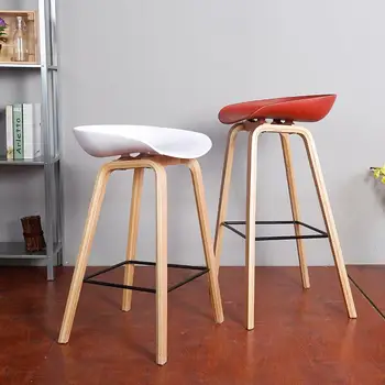 Nordic solid wood bar stool home bar chair bar chair plastic bar front desk cashier chair
Nordic solid wood bar stool home bar chair bar chair plastic bar front desk cashier chair