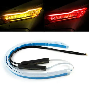 1Pair 60CM Car DRL Turn Signal Light Flowing Sequential Lamp Red + Yellow Car Accessories High Flexibility
1Pair 60CM Car DRL Turn Signal Light Flowing Sequential Lamp Red + Yellow Car Accessories High Flexibility