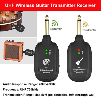A8 UHF Wireless Guitar Transmitter Receiver Set Guitar Wireless TransmitterA8 UHF Wireless Guitar Transmitter Receiver Set Guita
A8 UHF Wireless Guitar Transmitter Receiver Set Guitar Wireless TransmitterA8 UHF Wireless Guitar Transmitter Receiver Set Guita