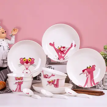 Cartoon Dinnerware ceramics Bowl Dish bow Pink Panther Kitchen Cooking Household Tableware Porcelain
Cartoon Dinnerware ceramics Bowl Dish bow Pink Panther Kitchen Cooking Household Tableware Porcelain