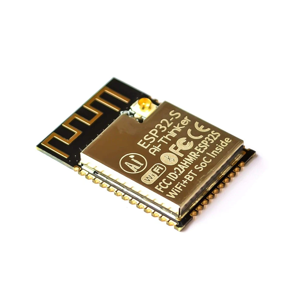 ESP32-S Wi-Fi Module Based on ESP32 with Built-in 32Mbit Flash Onboard PCB Antenna and Metal Shield Supports Wi-Fi Bluetooth 4.2
ESP32-S Wi-Fi Module Based on ESP32 with Built-in 32Mbit Flash Onboard PCB Antenna and Metal Shield Supports Wi-Fi Bluetooth 4.2