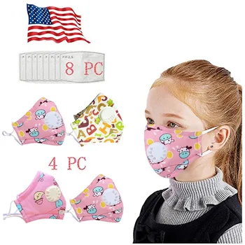 4 PCS Children Dust Proof Face Mask With 8 Filters Breathable Printed Valving Haze Pollution Washable and Reusable Mascherina
4 PCS Children Dust Proof Face Mask With 8 Filters Breathable Printed Valving Haze Pollution Washable and Reusable Mascherina