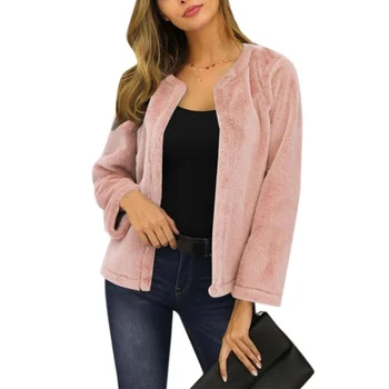 Vicabo Women Solid Color Long Sleeve Short Coat Cardigan Ladies Fleece Bunny Plush Coats Winter Warm Sweet Style Cardigans 
Vicabo Women Solid Color Long Sleeve Short Coat Cardigan Ladies Fleece Bunny Plush Coats Winter Warm Sweet Style Cardigans