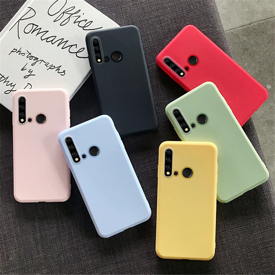 

Candy Color Case For Huawei P Smart Y9 Y6 Y7 Pro Prime Y7 2019 P30 Pro P20 Lite Mate 20 Lite 20X On Honor 8X 8C 10 7A 7C Cover